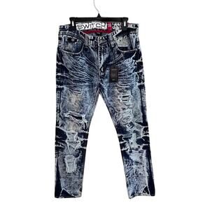 Switch Remarkable Slim Straight Distressed Jeans - Men's 32x32 NWT